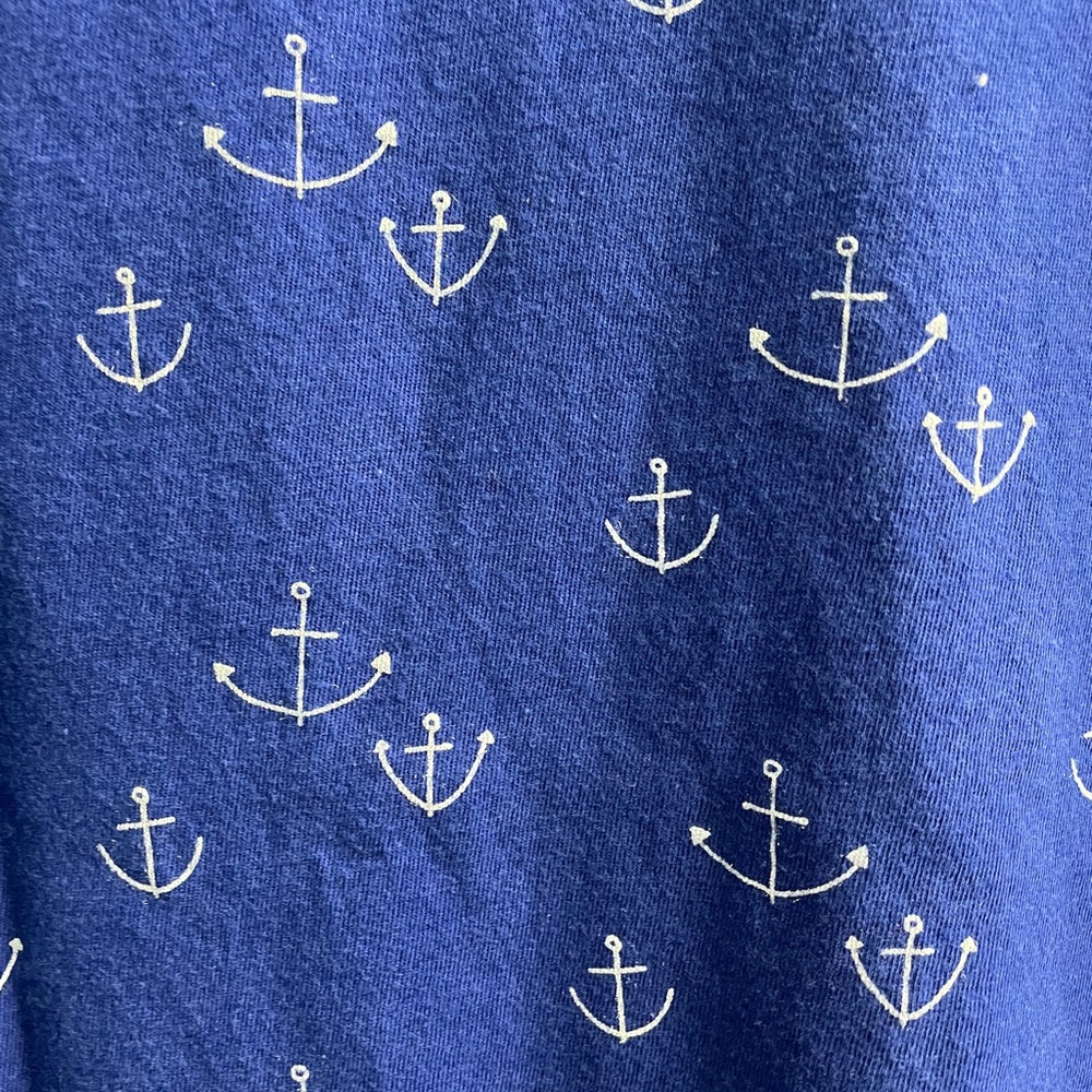 Liz Claiborne Royal Blue Anchor top - Picture 3 of 4